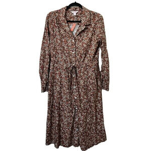 Joe Fresh  Floral Button Front Shirt Dress NWT Small